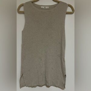MNG HOME Ribbed Knit Tank Top - Oatmeal